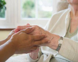 senior citizen nursing at home